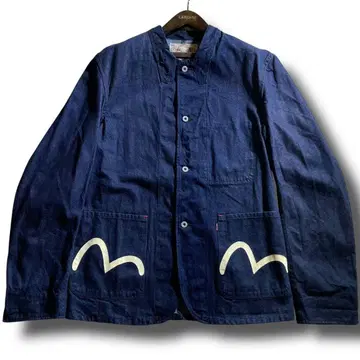다크 네이비 EVISU 1954 갈매기 데님 커버올 사이즈 42 인디고