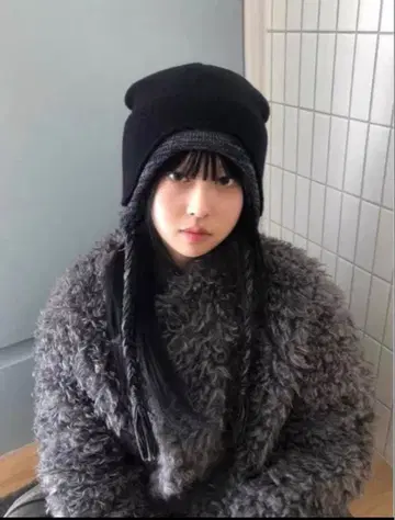 coyseio 더블 트루퍼 비니 블랙