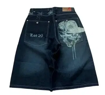 Y2K Harajuku 오버사이즈 엠브로이더리 데님