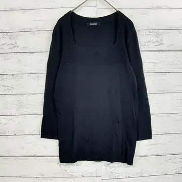 새상품급 BALLSEY 블랙 니트 절개 7부 소매 상의 S 보르지 고급