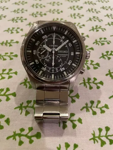 중고 남성용 세이코 쿼츠 크로노그래프 손목시계 7T92-0JS0