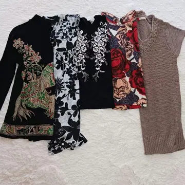 여성 상의 티셔츠 튜닉 봄/여름 M~L 묶음 판매 5점