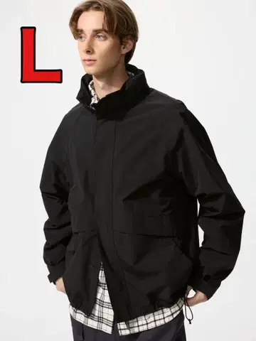 유니클로 윈드프루프 스탠드 블루종 블랙 L UNIQLO