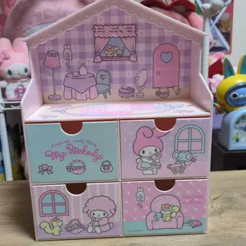 마이멜로디 집 모양 서랍장 초레어