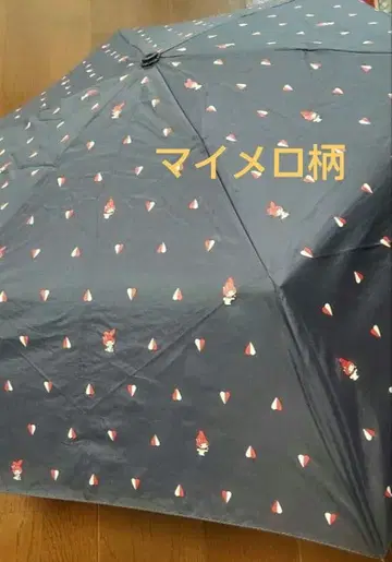 마이멜로디 패턴 접이식 우산 Wpc 네이비