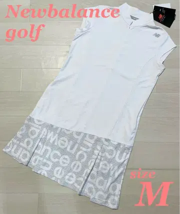 뉴발란스 골프 무지 x 블록 섀도우 로고 하프 지퍼 원피스