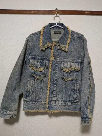 CLEL 하드 프린지 데님 자켓 S 사이즈