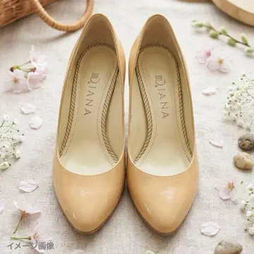 DIANA 다이애나 에나멜 펌프스 베이지 스틸레토 고급 출퇴근