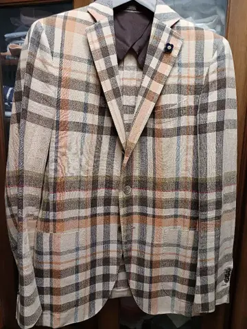 LARDINI 라르디니 체크 무늬 테일러드 자켓 봄~가을