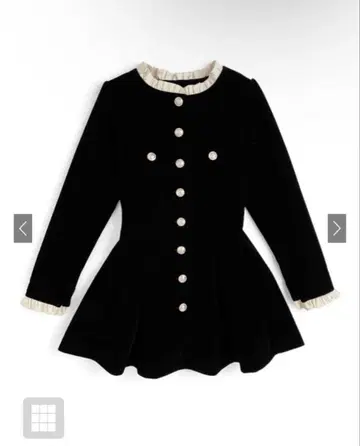 GRL 프릴 칼라 골드 버튼 코트 ks177