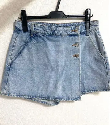 [ ZARA ] 데님 랩 스타일 미니 스커트 라이트 블루