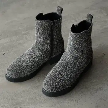 몽키 스웨이드 샤기 앵클부츠