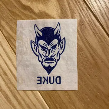 빈티지 전사 시트 아이롱 프린트 데빌 DUKE