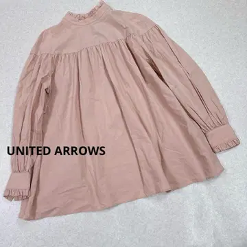 유나이티드 애로우즈 UWFM C 백리본 프릴 블라우스