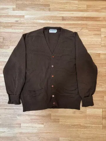 McGREGOR 70s USA제 L 가디건 빈티지 브라운 무지