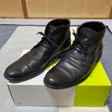 블랙 가죽 처카 부츠 BOYCOTT 25~26