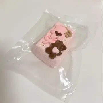 kikisquishy 핑크 케이크 곰 2단 스퀴즈 순 진흙 흐릿함