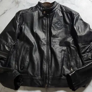 구하기 어려움 XL 상당 Ducati 라이더 자켓 고급 카프 가죽 블랙