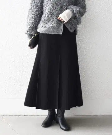 SHIPS any / 에어 니들 턱 미디 스커트