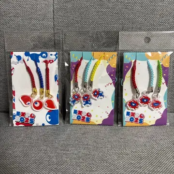 EXPO2025 미야쿠미야쿠 공유 스트랩 3개 세트 얼굴 전신 코미야쿠