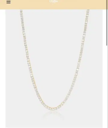 Luxury Tennis Necklace [ 3mm / GOLD ]