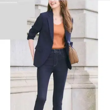 유니클로 감동 자켓 네이비 여성용