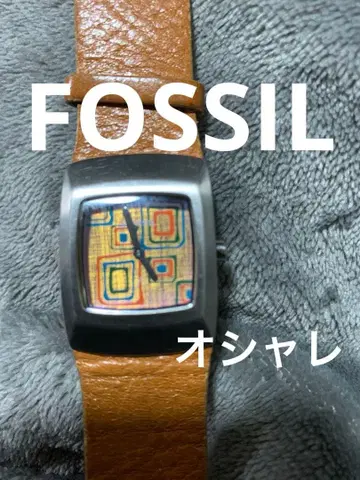FOSSIL F2 컬러풀 스퀘어 쿼츠 손목시계 빈티지 제품
