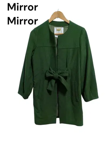 Mirror Mirror 거울거울! 노카라 코트 그린 M 캐시미어