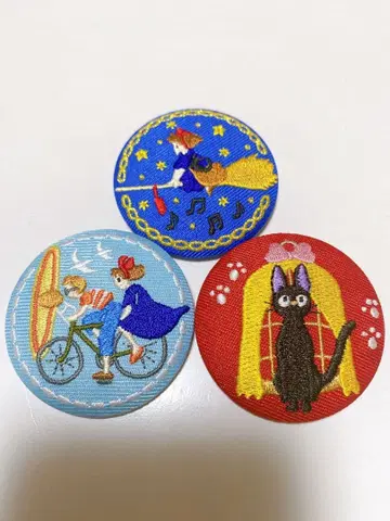 지브리 마녀 배달부 키키 자수 캔뱃지 세트