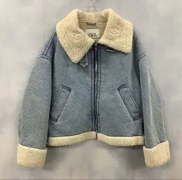 ZARA 데님 무스탕 자켓