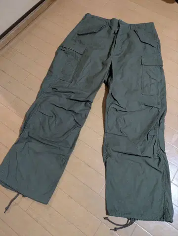 AVIREX 남성용 카고 팬츠 올리브 그린