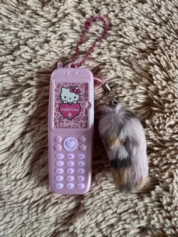 헬로키티 휴대폰형 스트랩 핑크