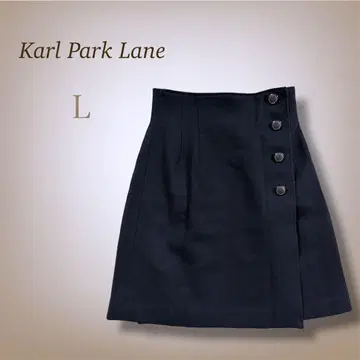 컬 파크 크레인 랩 미니 스커트 사다리꼴 스커트 울 혼방 일본제 L