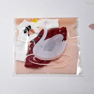 인형 의류 블라우스+빨간색 프릴 스커트 셋업