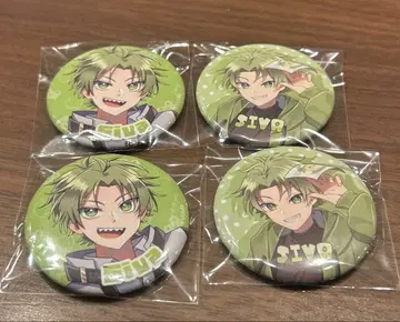 컬러풀 피치 캔뱃지 4개 세트 시바 씨