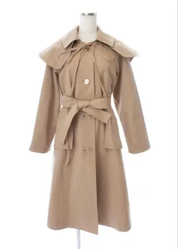 [ OBLI ] 프릴 플랩 트렌치코트