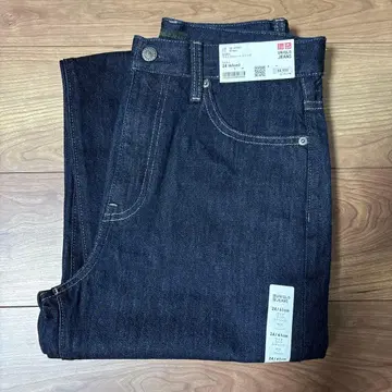 UNIQLO 와이드 스트레이트 청바지 24 (61cm) 69 네이비
