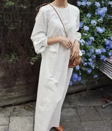 론 허먼 x 텐 별주 소매 리본 셔츠 원피스