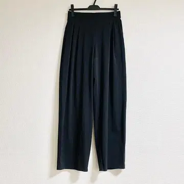 유니클로 울트라 스트레치 액티브 와이드 팬츠 블랙 L 긴 길이 GU