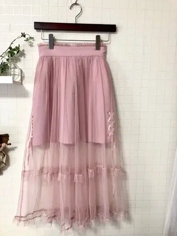 Honey Cinnamon 튤 레이어드 스커트