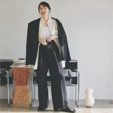 todayful Boyfriend Linen Jacket 블랙 36