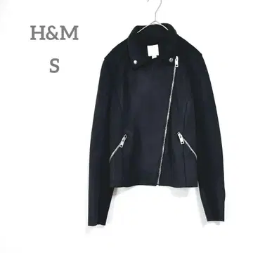 H&M 라이더 자켓 S 블랙 벨로아 더블 스타일리시 인기