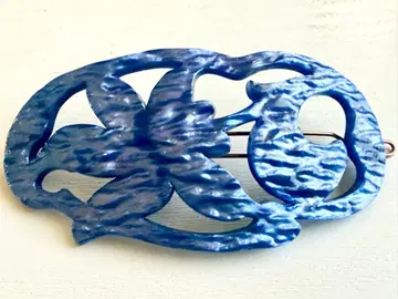 골동품 시스루 블루 파랑 광택 Blue 멋쟁이 헤어핀 헤어 액세서리