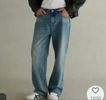 새상품급 BONBONstore EviStub 릴랙스 핏 스트레이트 데님