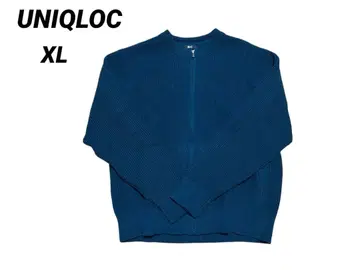 유니클로 크루넥 풀 집업 가디건