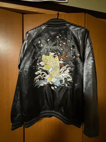 자수 잉어 스카잔 블랙