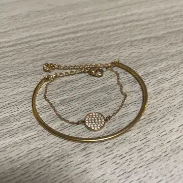 [ 새상품급 ] 골드 체인 포함 팔찌 스톤 참