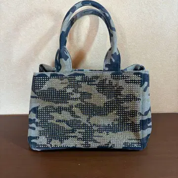STYLE CODE 카모 패턴 큐빅 토트백