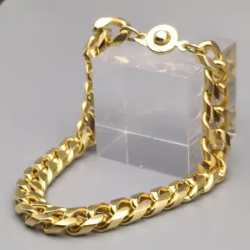 묵직한 미국제 키헤이 체인 팔찌 ~황금빛 광택이 손목을 물들이는 디자인~