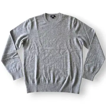 UNIQLO 유니클로 캐시미어 크루넥 스웨터 긴팔 그레이 S